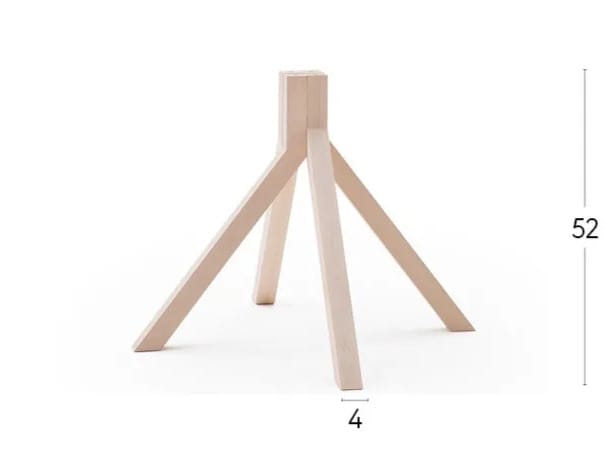 Квадратный журнальный столик с каркасом из ореха или бука Billiani Grapevine ARCH-00080933 - Вид №3