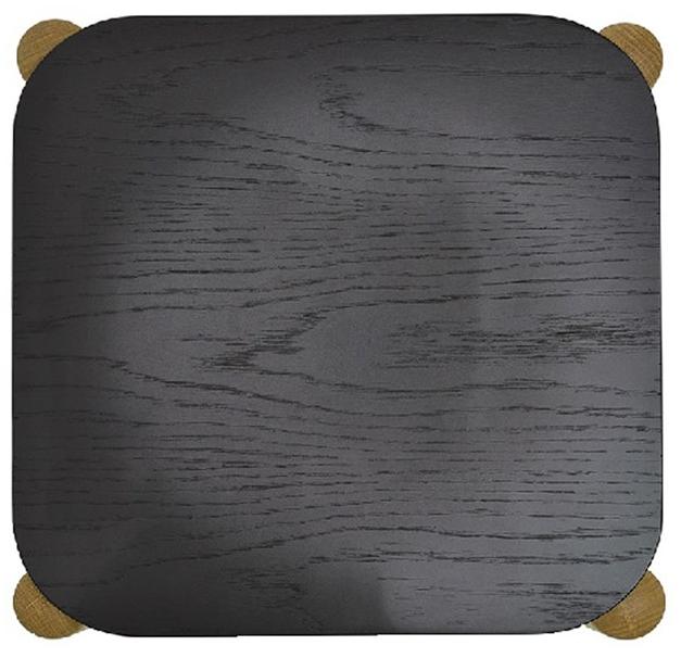 Bedont Низкий двухцветный табурет из лакированного бука Fizz B95 801f2 - Вид №1