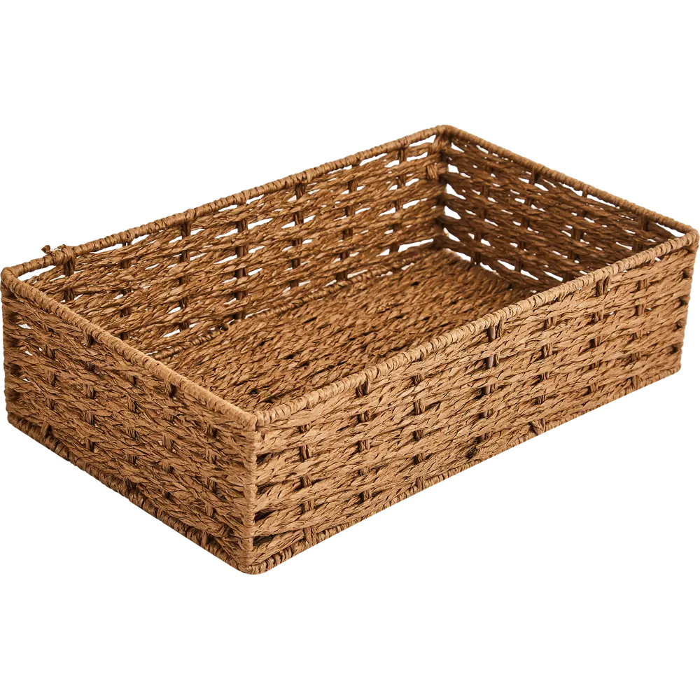 Корзина для хранения 30x8x18 см бумага цвет коричневый 89344363 STLM-2098334 SPACEO Kub - Вид №1