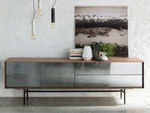 Porada Комод из ясеня с зеркальной дверцей Iron