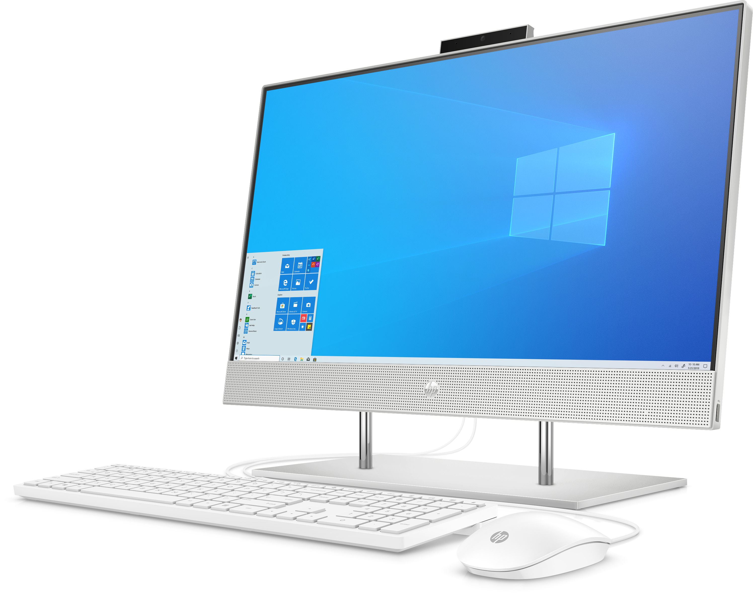 14Q16EA#ACB 24-dp0013ur aio 23.8"(1920x1080)/touch/amd ryzen 5 4500u(2.3ghz)/8192mb/512ssdgb/nodvd/int:amd intergrated graphics /cam/wifi/war 1y/natural silver/w10 + usb kbd, usb mouse HP Santreyd  - Вид №1