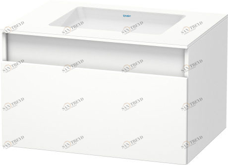 DS688301818 DuraStyle Тумбочка подвесная для встраиваемого снизу умывальника f-bonded Белый матовый, декор Duravit