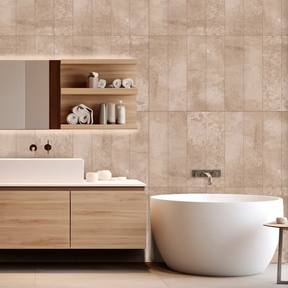 Глазурованный керамогранит Estima EE02 14.6x60 см 1.31 м² неполированный цвет кремовый Seed STLM-2136394 - Вид №3