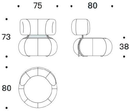 Saba Italia Кресло из ткани Geo sun-id-1418782 - Вид №8