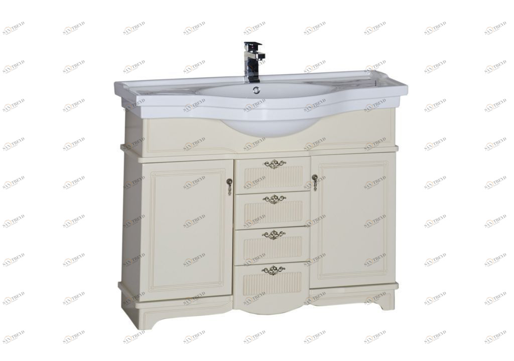 Тумба с раковиной Aquanet Луис 110 бежевый 0017972800172466