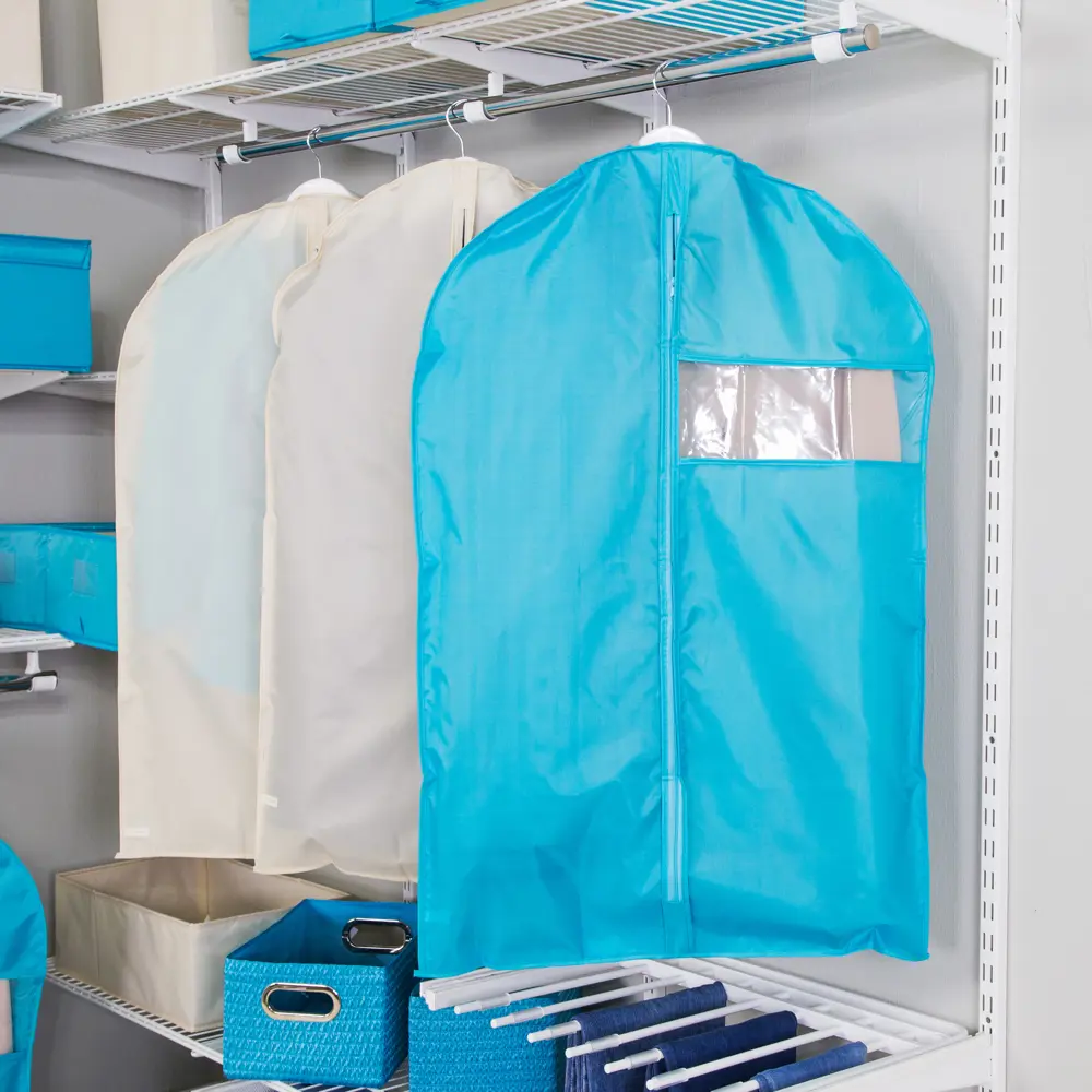 Чехол для одежды Spaceo 60х90 см цвет голубой STLM-2003245 - Вид №3