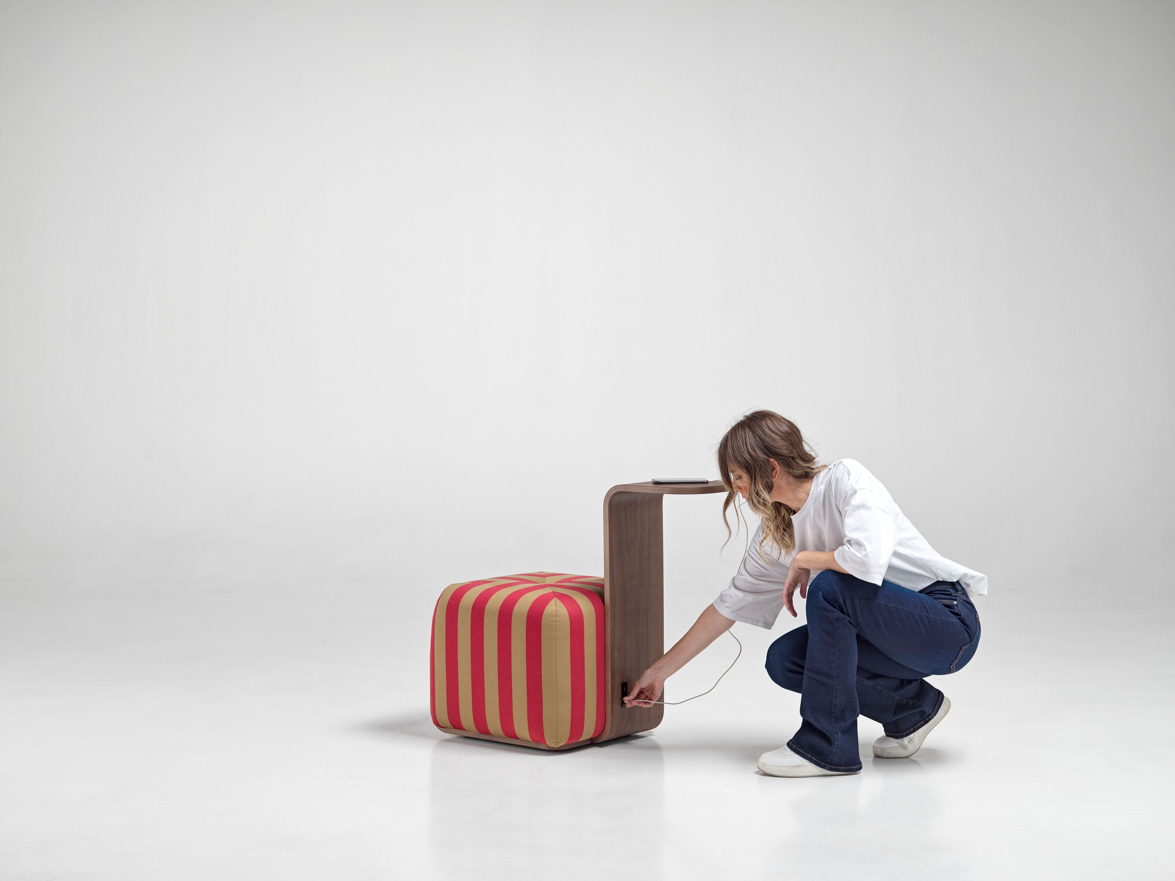 Ткань поворотный пуфик с журнальным столиком SITIA DONDO ARCH-00005202 - Вид №7