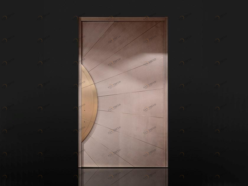 Ercole Автоматическая бронированная поворотная дверь из массива дерева и латуни sun-id-1348399