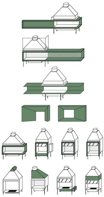 Metalfire Открытый трехсторонний газовый камин Urban sun-id-1493077 - Вид №17