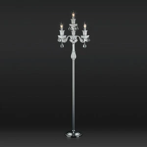 Торшер хрустальный на 4 лампы 170х47 см хром Strotskis 01102/4 BOGATES СВЕЧА 00-3889376 Хром