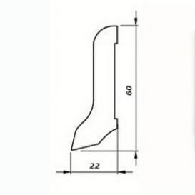 Плинтус Pedross Чиспик Шпонированный Дуб 2500х60 мм 1010000920 - Вид №1