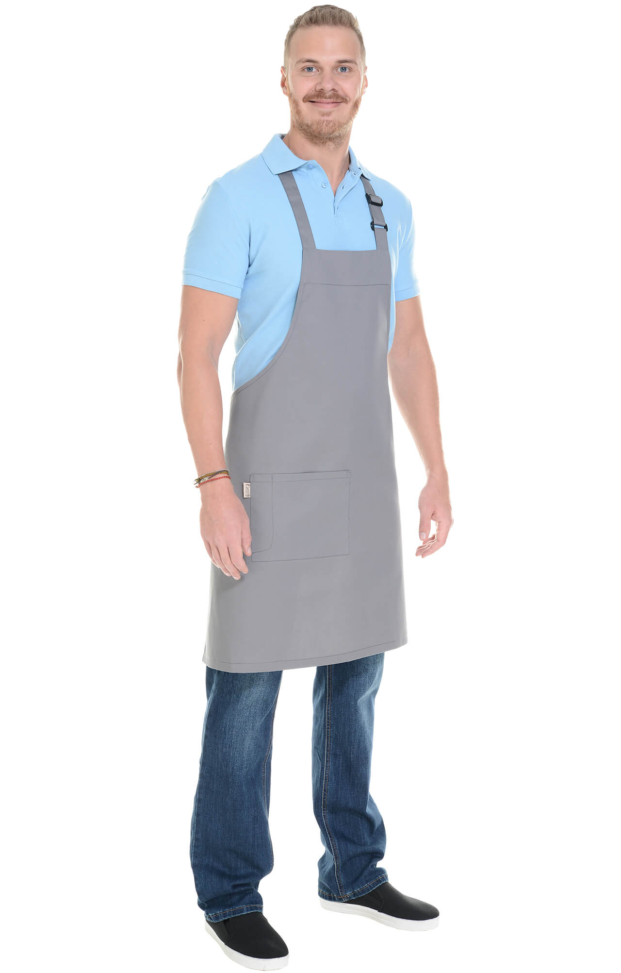 60126 Фартук с нагрудником dark grey (темно-серый) HORECA  Одежда для официантов  размер  - Вид №8