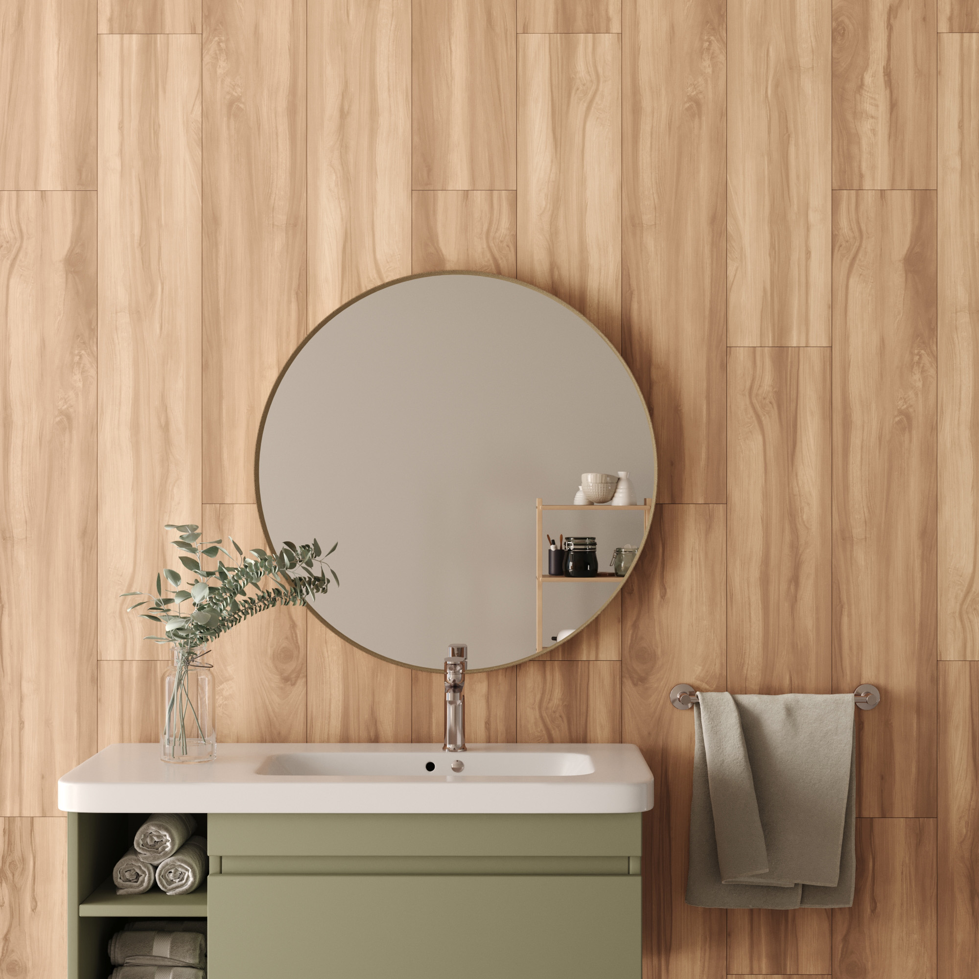 Керамогранит FOSSIL WOOD BRICH 20х120 Creanza CW-RT09-B 