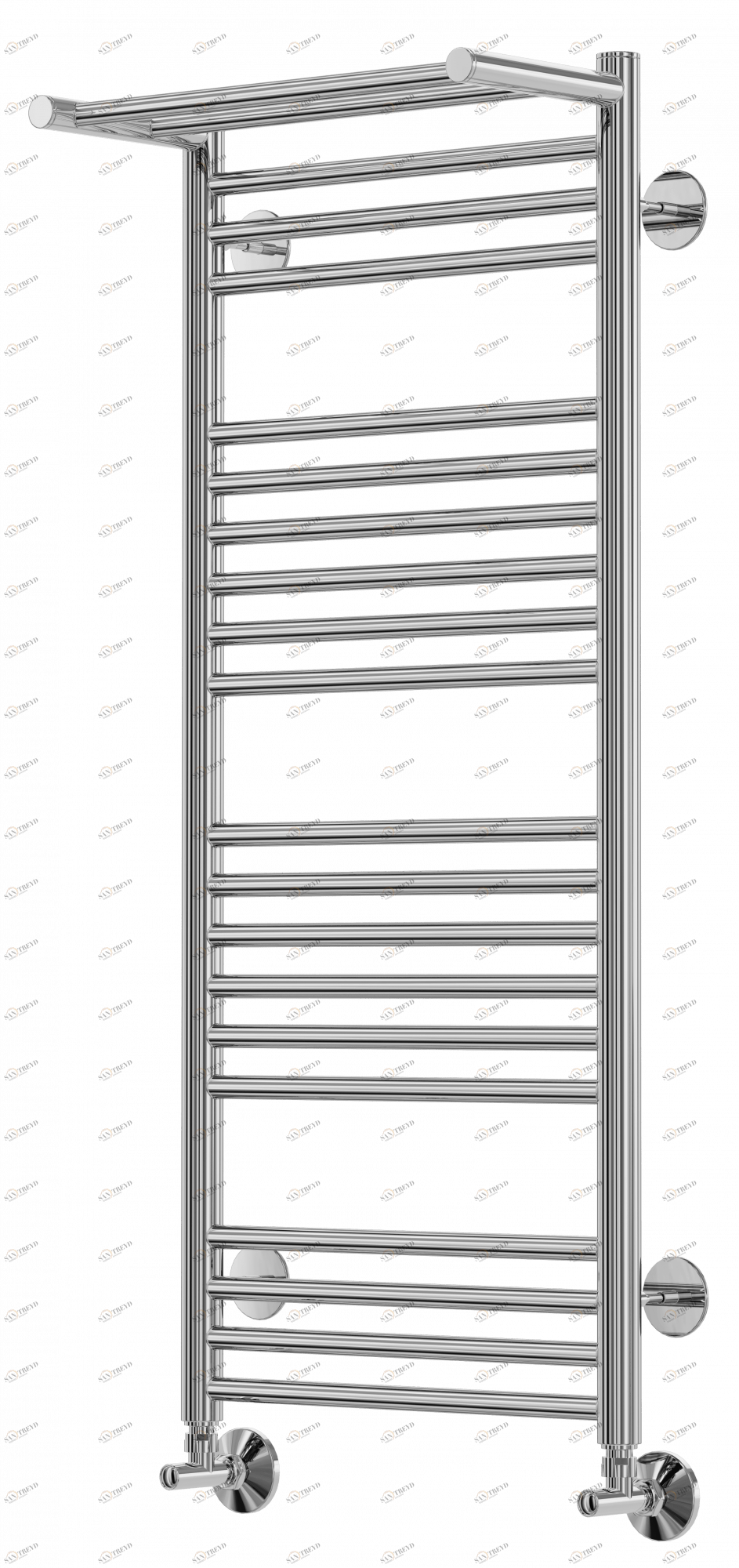 4660059582382 СТАНДАРТ Аврора с полкой П20 400х1010 (4+6+6+4) Полотенцесушитель TERMINUS Нержавеющая сталь
