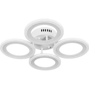 Люстра потолочная светодиодная Escada 10209/4 с пультом управления, 24 м², регулируемый белый свет, цвет белый