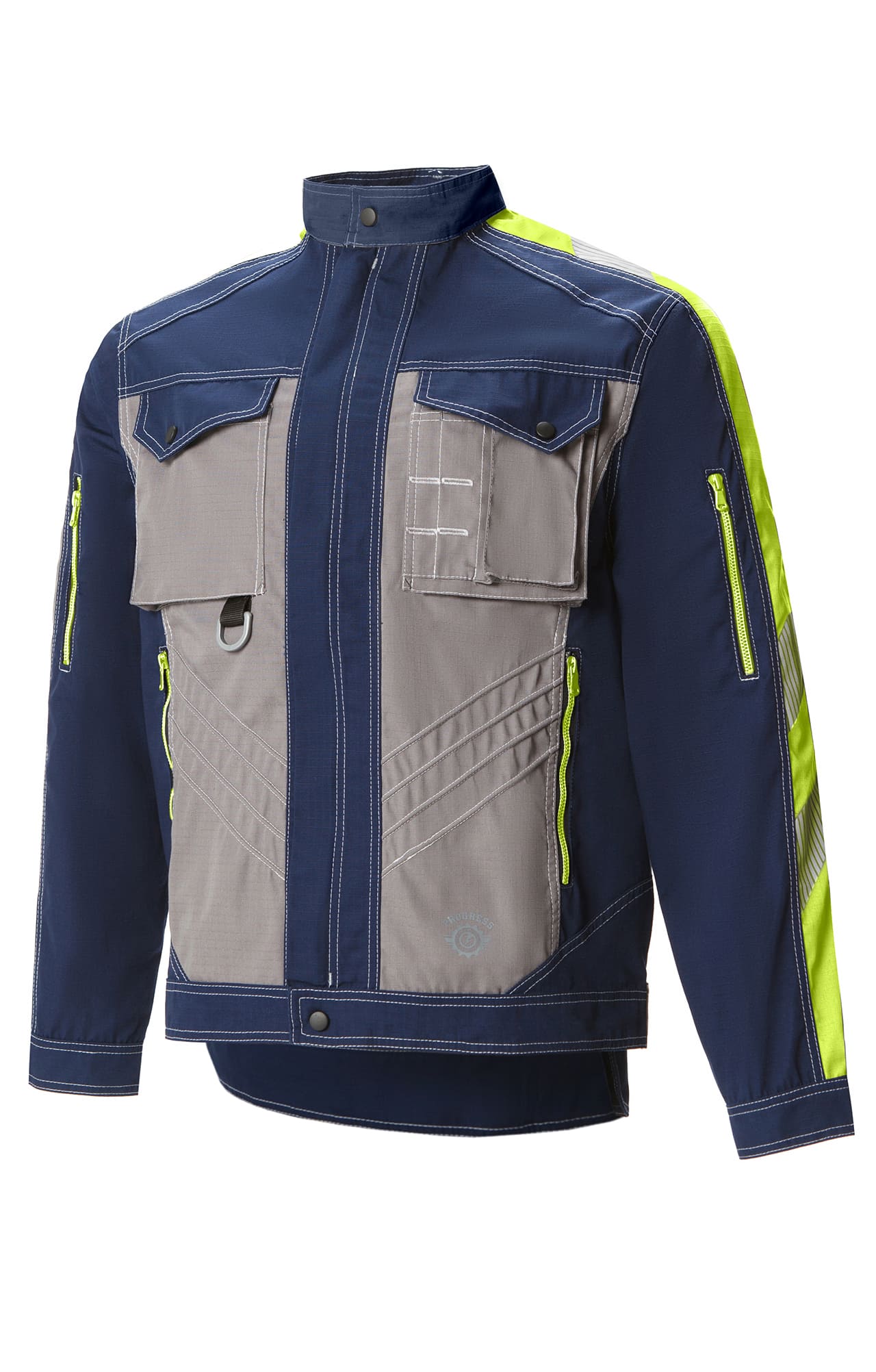 68844 Костюм "Прогресс" темно-синий с серым лимон  Летняя спецодежда  размер 52-54/170-176  - Вид №1