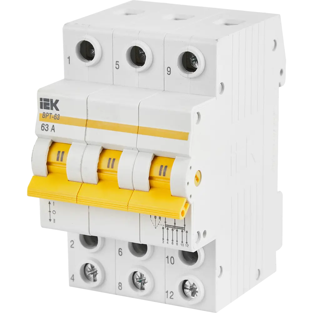 Выключатель-разъединитель трехпозиционный IEK ВРТ-63 3P 63 А STLM-2002044