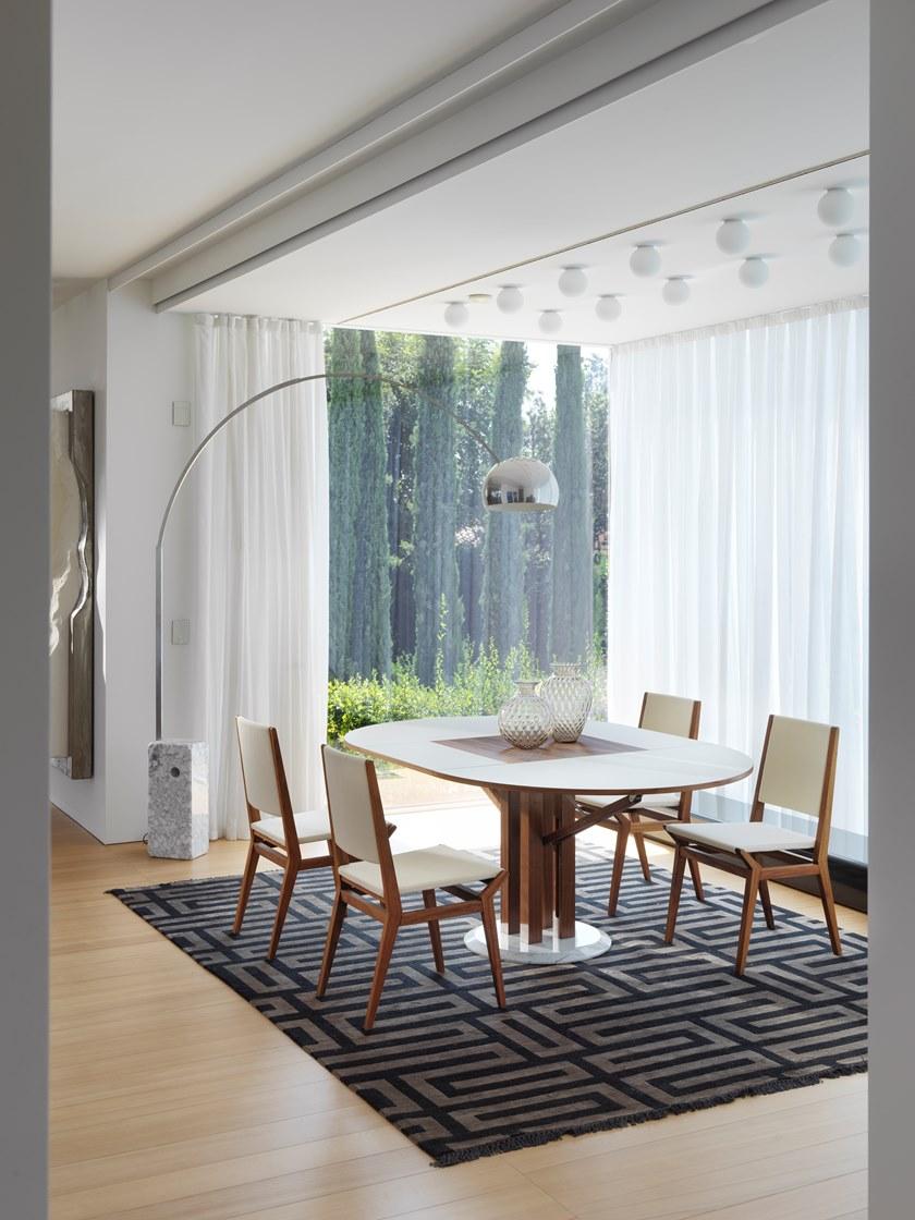 Casamania & Horm Стул из орехового дерева, обитый тканью или кожей sun-id-1452323 - Вид №1