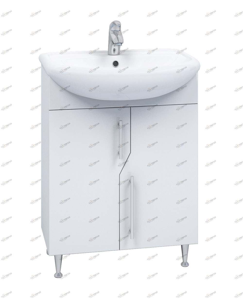 Тумба с раковиной Grand 600 (Уют)600⨉300⨉830 мм белый Santreyd sun-id-665152