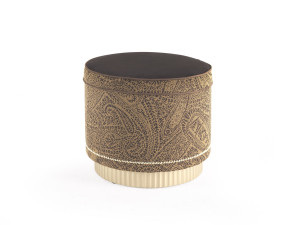 Круглый пуф из нубука