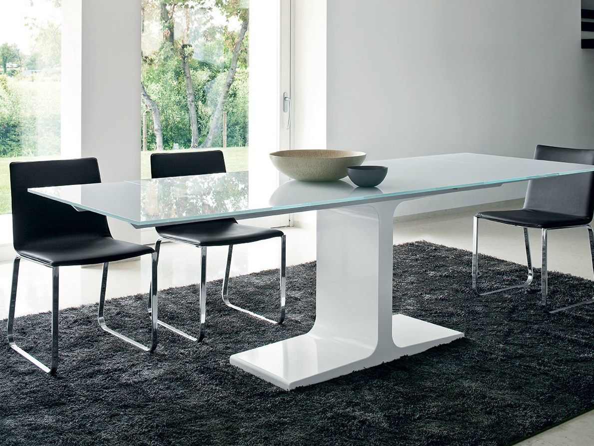 Стеклянный прямоугольный выдвижной стол Sovet Italia PALACE EXTENSIBLE ARCH-00011657 - Вид №3