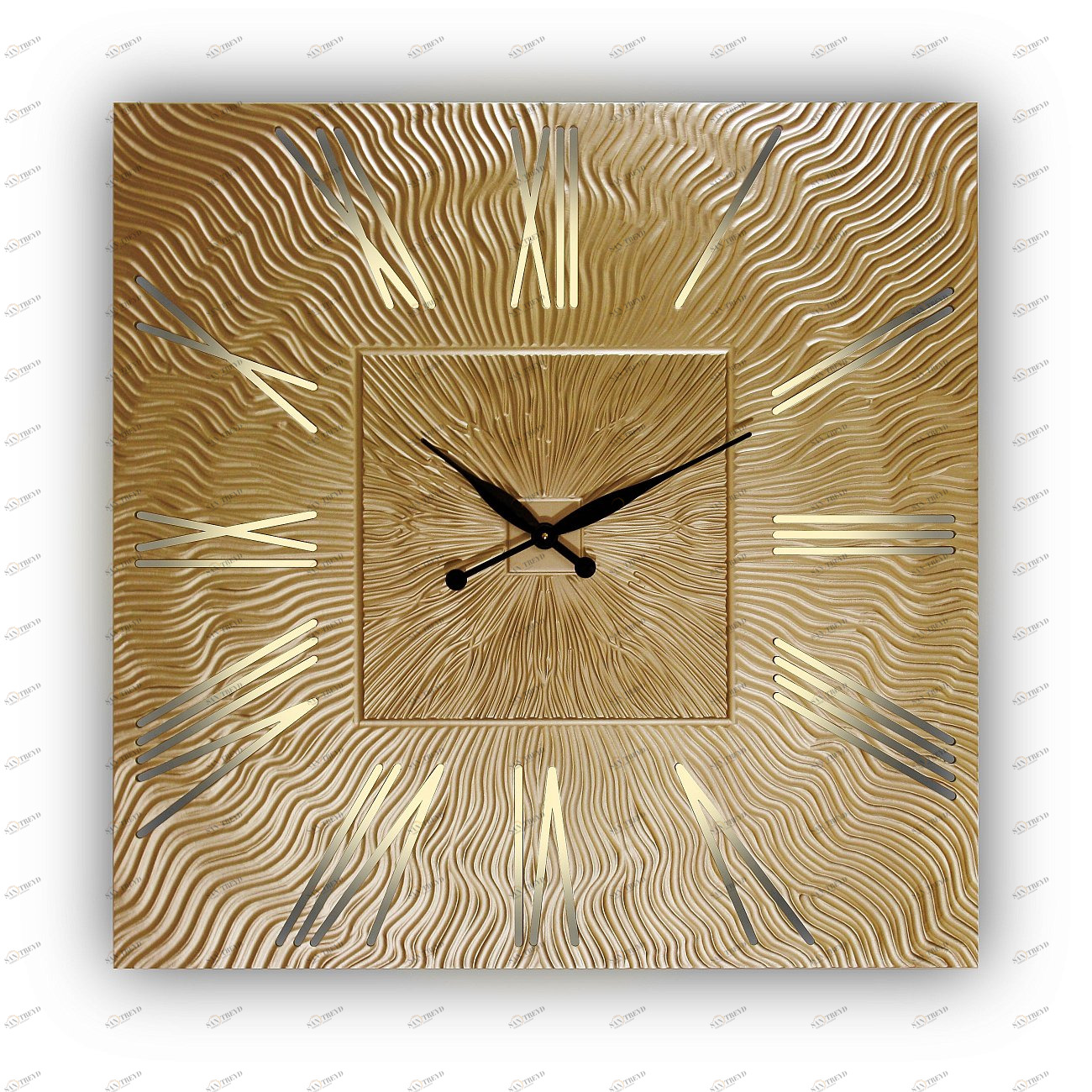 Часы настенные квадратные бронза TWINKLE QU IN SHAPE TWINKLE 00-3860071 Серебро 