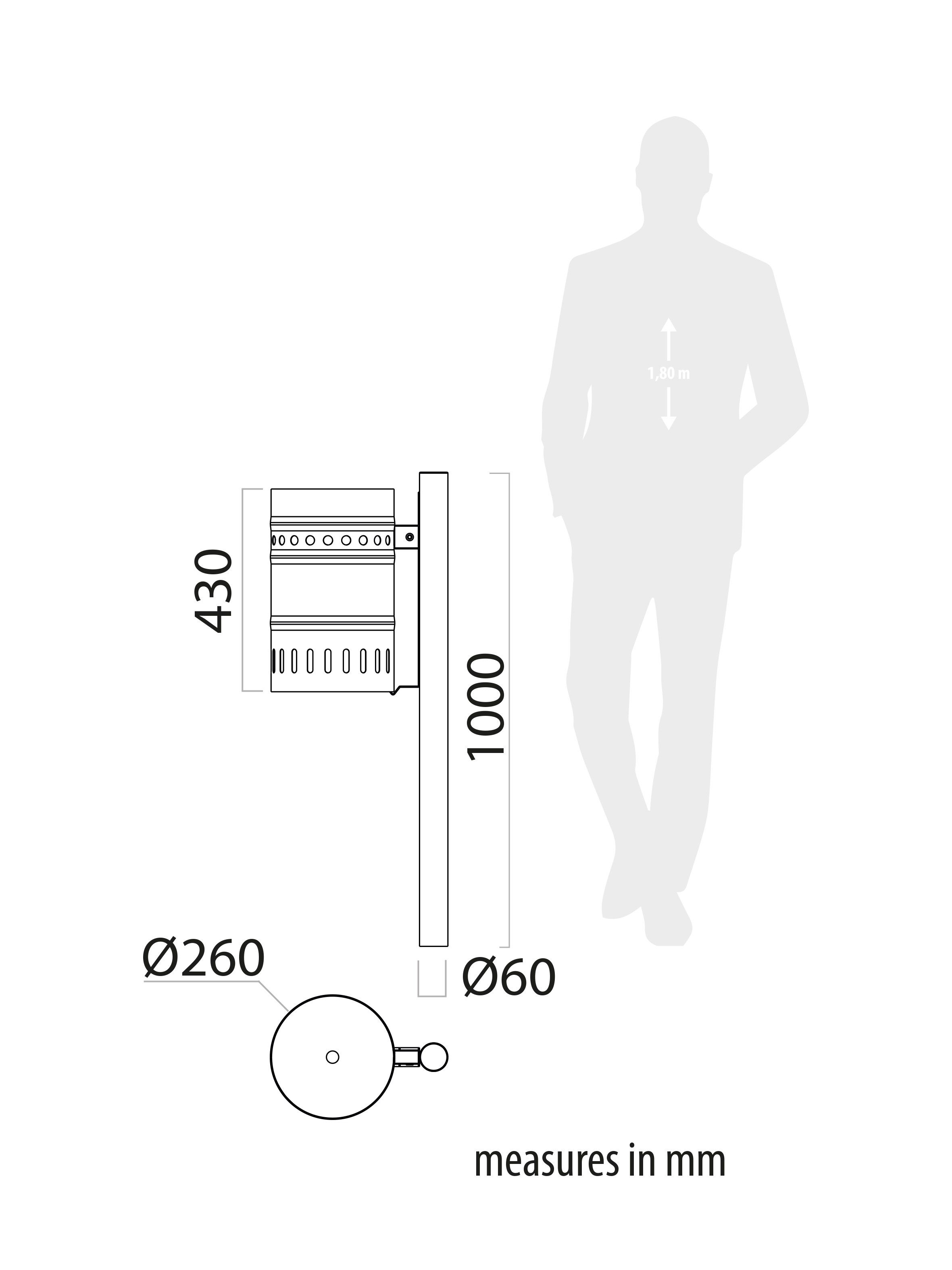Наружная стальная стойка для мусора Lazzari простой ARCH-00044987 - Вид №1