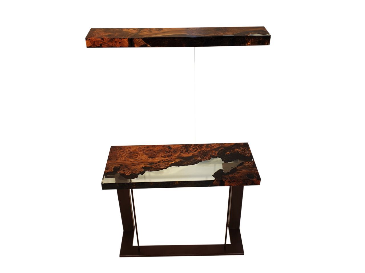 Прямоугольная консоль из дерева вяза и смолы Legnor LEG2408787 ARCH-00127547 - Вид №4