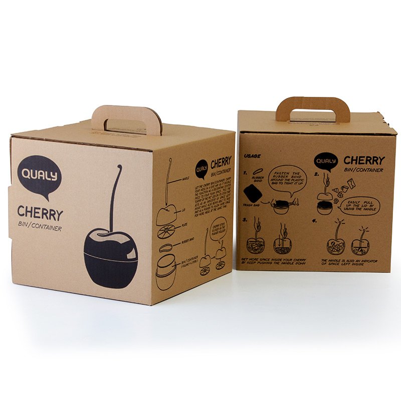 Корзина для мусора 22 см Cherry QUALY  00-3871336 Красный  - Вид №5