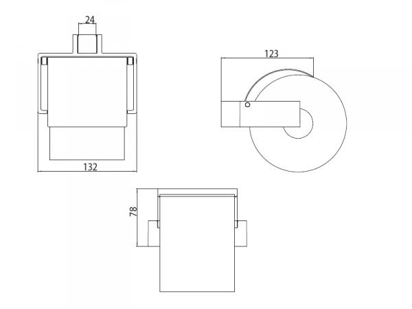 1700 001 03 Держатель туалетной бумаги Emco Liaison Santreyd - Вид №1