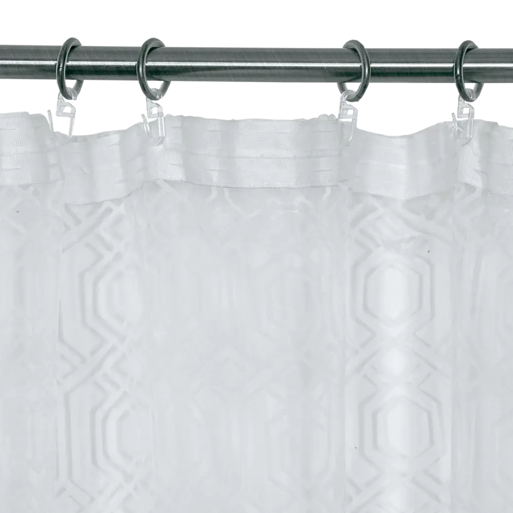 Тюль на ленте Стокгольм 250x260 см полиэстер цвет белый AMORE MIO STLM-2013691 - Вид №6
