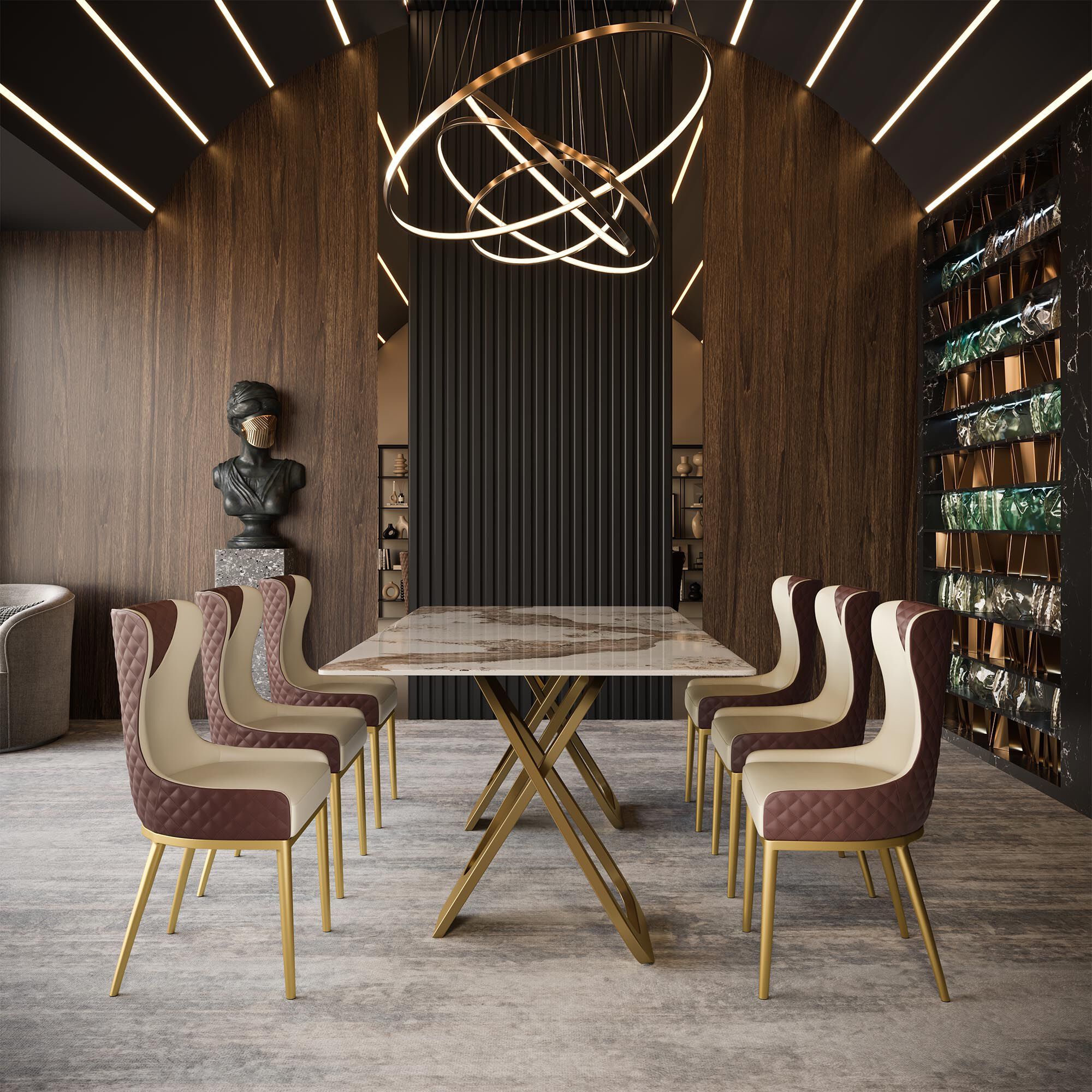 Стул из искусственной кожи GIULIA GRILLO ELISABETH ARCH-00096275 - Вид №3