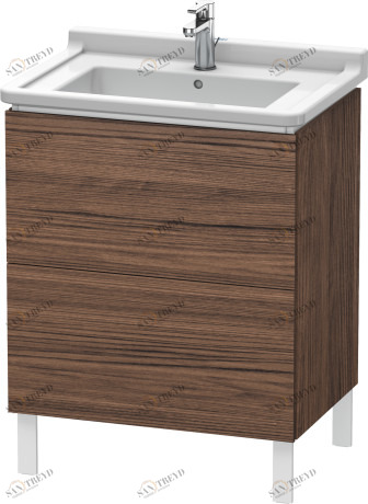 LC660802121 L-Cube Тумбочка напольная Орех темный декор Duravit
