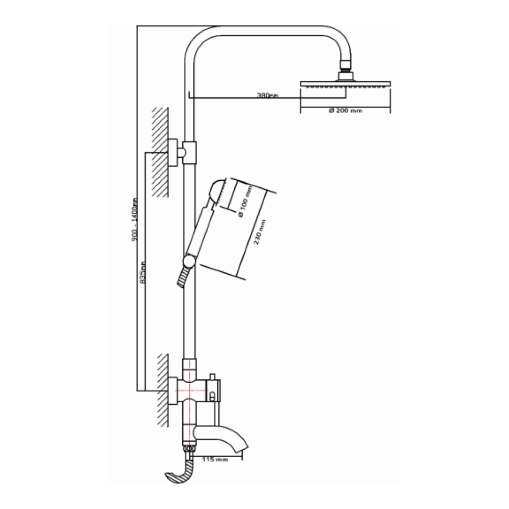 Душевые системы Seaman Eco Koblenz SSN-2348C SEAMAN - Вид №2