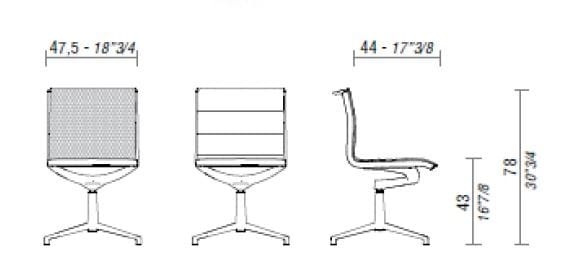 Спицевое кресло для залов ожидания ESTEL GROUP Aluminia ARCH-00061683 - Вид №2