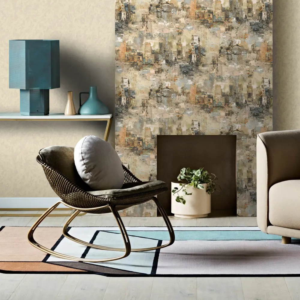 Обои флизелиновые Erismann Canvas бежевые 1.06 м ЭР60474-05 STLM-2059300 - Вид №3