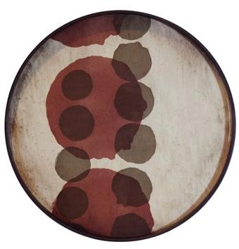 Ethnicraft Круглый поднос из дерева и стекла Translucent silhouettes 20437 - Вид №1