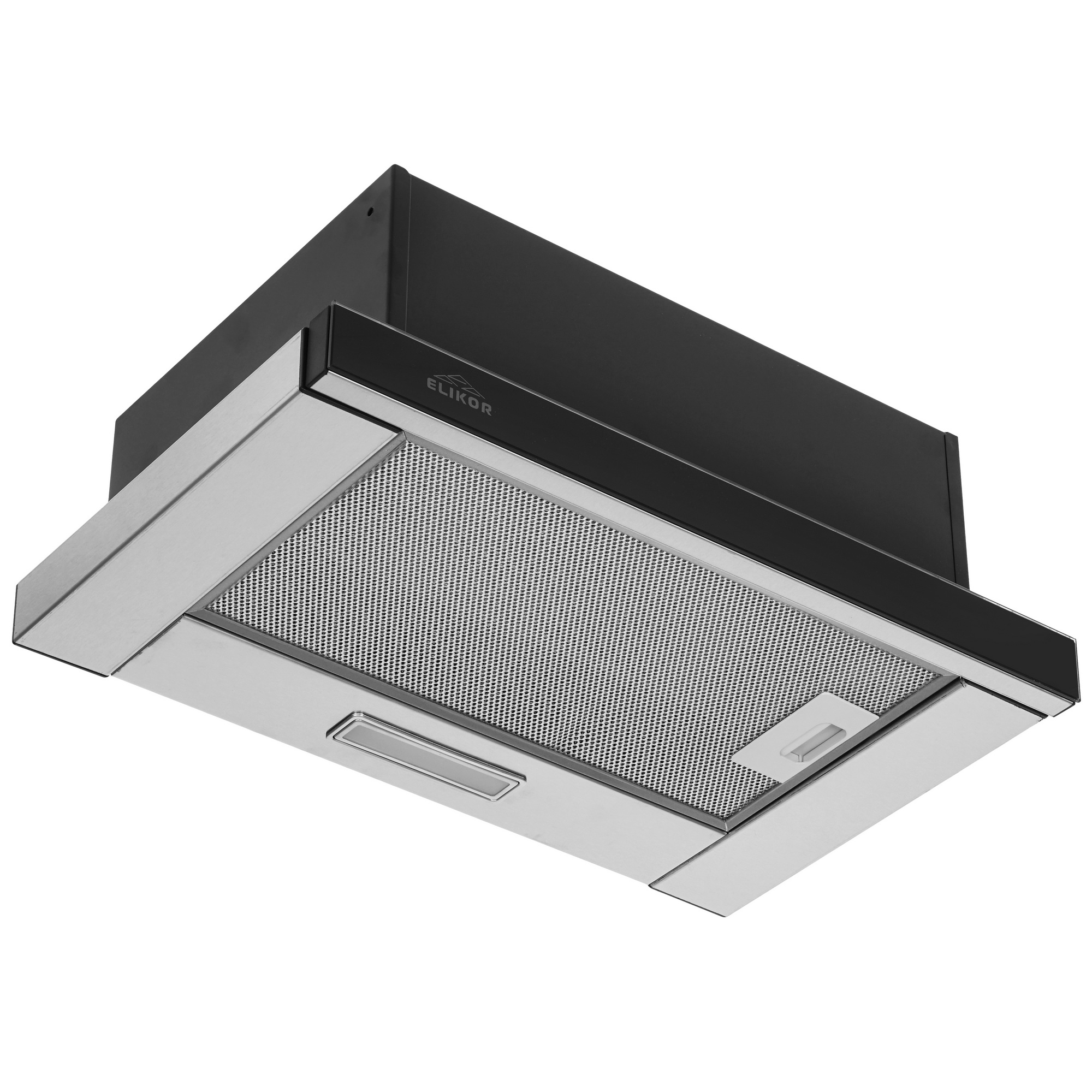 1201508 Вытяжка телескопическая ELIKOR Интегра Glass 50Н-400-В2Д серебристый/черный STDN-0000739