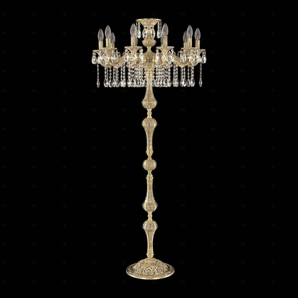 Торшер хрустальный 153х68 см бронза Bohemia Ivele 72202T/10/210 A FP BOHEMIA IVELE СВЕЧА 00-3889399 Бронза;прозрачный 