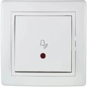 91643350 Выключатель кнопочный встраиваемый Aling-conel Prestige 610I.00 2 клавиши с подсветкой цвет белый STLM-1473694