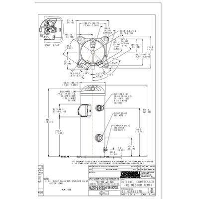 Danfoss MLZ — герметичные спиральные компрессоры MLZ076T4LC9A Компрессор спиральный 121L8655 