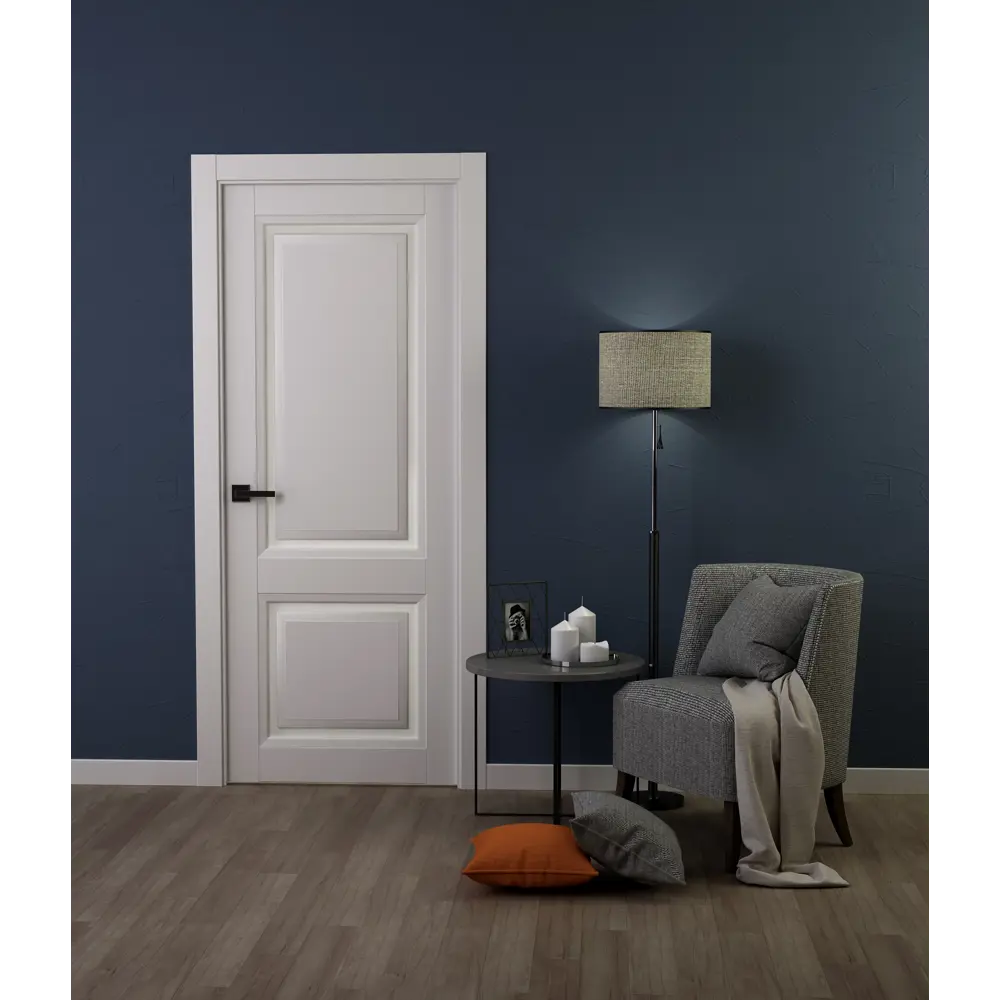 Дверь межкомнатная глухая Аурум 2 эмаль белый 2200x600 мм BELWOODDOORS STLM-2076136 - Вид №2