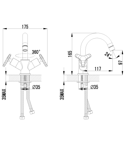 LM1907C Смеситель Plus Spirit для раковины LEMARK SPIRIT - Вид №1