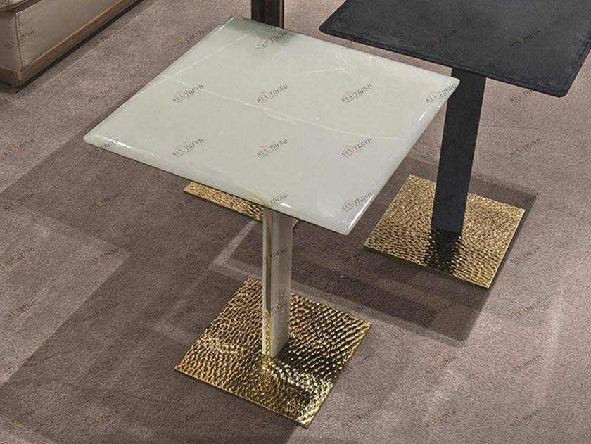 Longhi Квадратный журнальный столик из оникса Loveluxe Y 702
