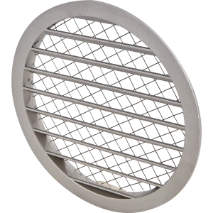 Решётка вентиляционная с сеткой Ore Alu D200 мм металл цвет нержавеющая сталь