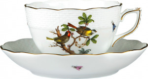 1051626 Herend Чашка чайная с блюдцем 250мл "Ротшильд" Фарфор