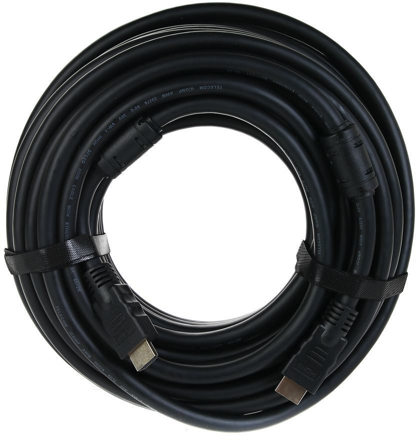 TCG200F-20M Кабель hdmi-19m --- hdmi-19m ver 2.0+3d/ethernet,2 фильтра 20m telecom <> VCOM Santreyd 