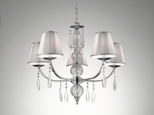 Подвесной светильник из латуни и стекла