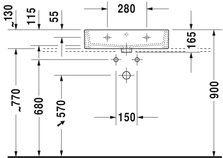 2350600073 Подвесная раковина настенная овальная Duravit Vero Air - Вид №2