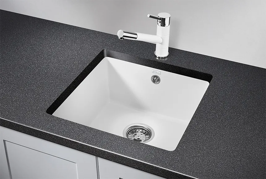 4451, АРКТИК (БЕЛЫЙ), кухонная мойка, кварц GRANULA 4451-ST113